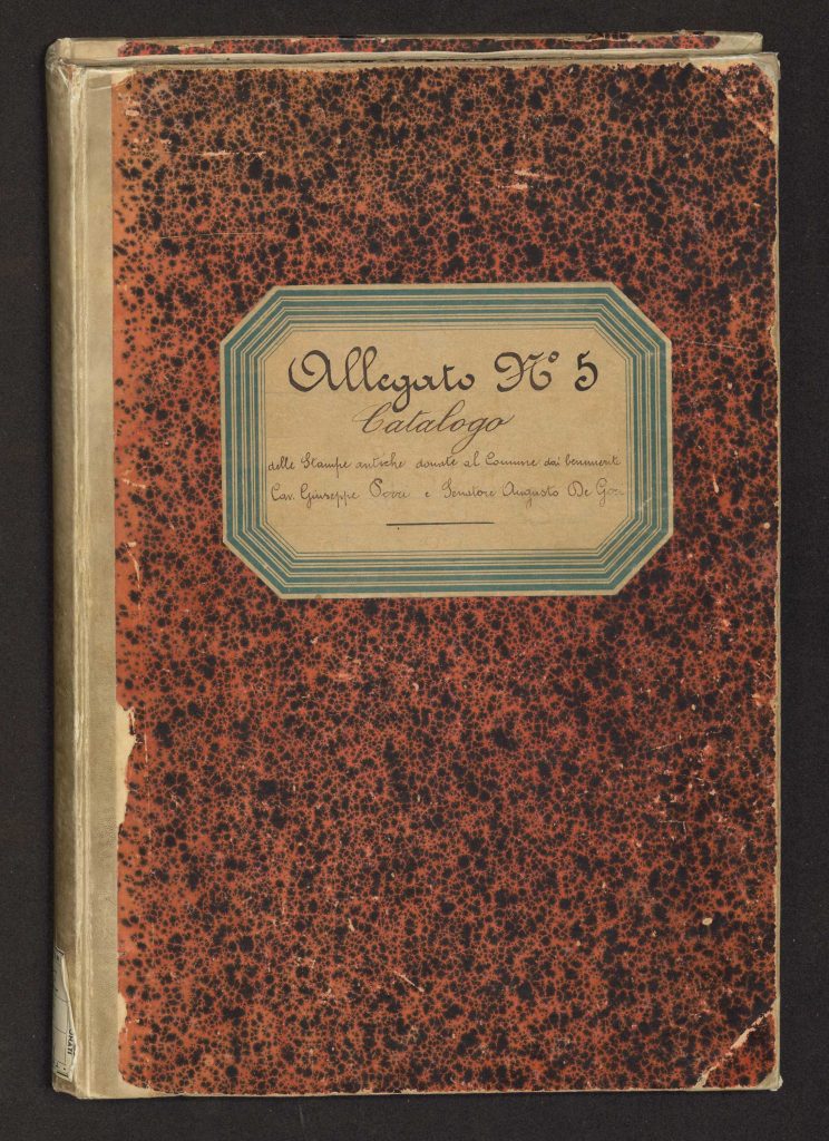 Catalogo delle stampe antiche donate al comune dai benemeriti cav. Giuseppe Porri e senatore Augusto de Gori (1884-1896)